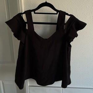 Topshop Fun and Flirty Black Blouse size Small